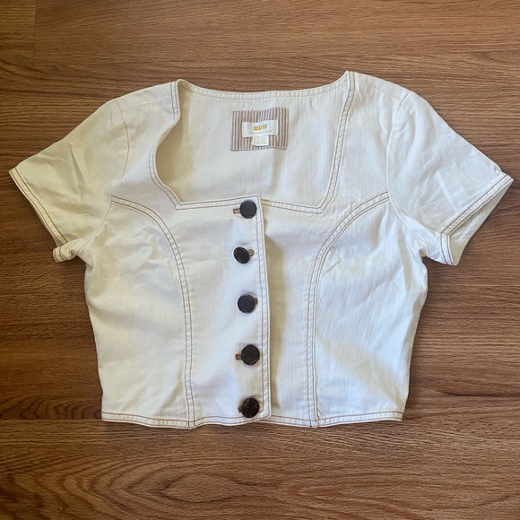 Anthropologie “Parkland Front Denim Top” - Picture 3 of 5
